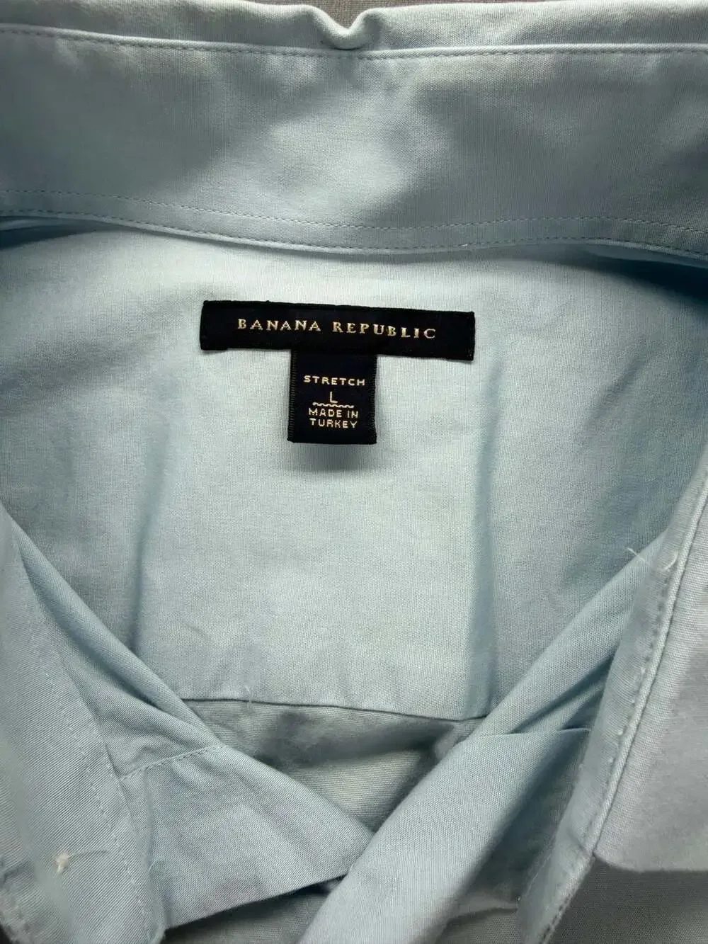 Banana Republic Mens Long Sleeve Stretch Dress Shirt Light Blue Size Large